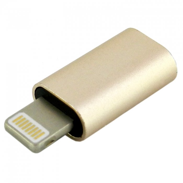 Адаптер WALKER iPhone (папа) - microUSB (мама) металл