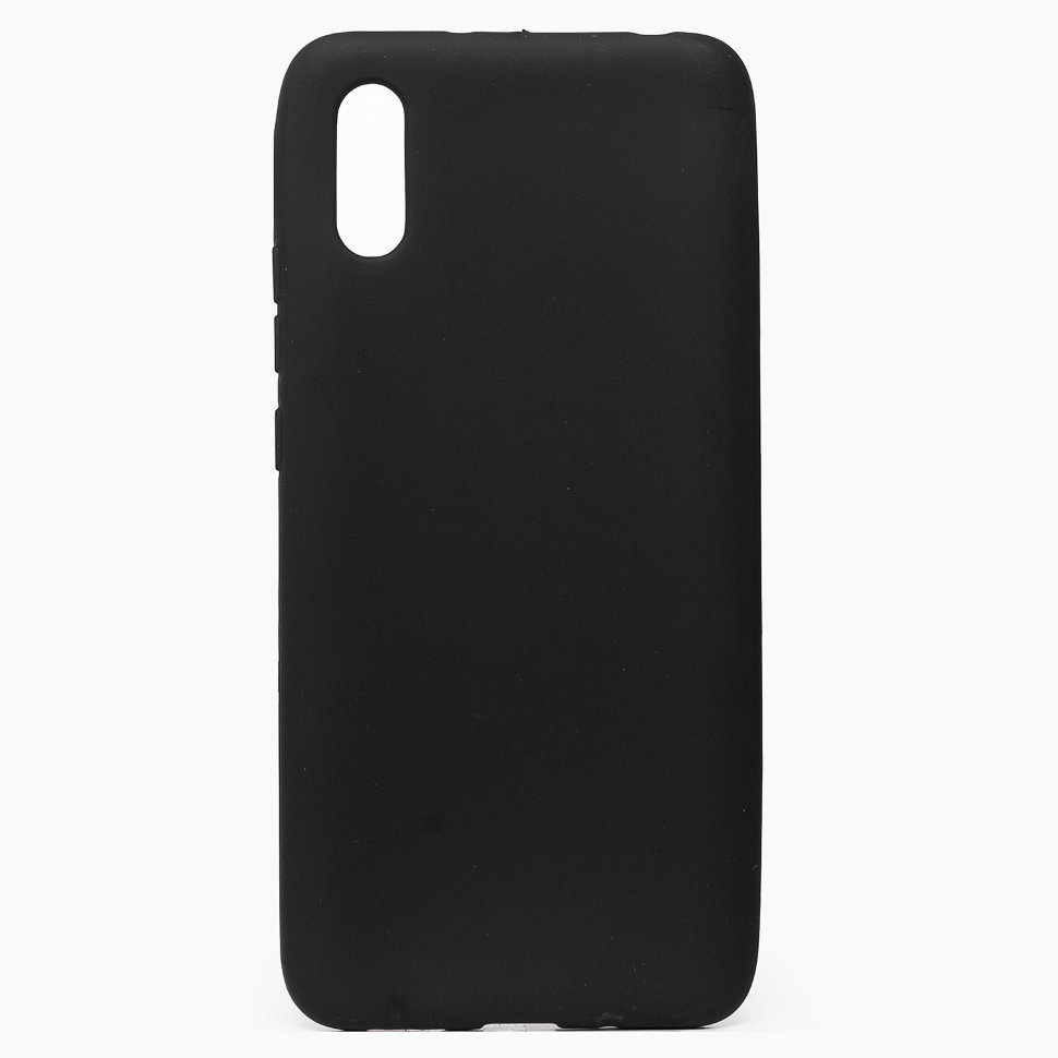 Накладка с глянцевым ободком МАТОВАЯ Xiaomi Redmi 9A черная