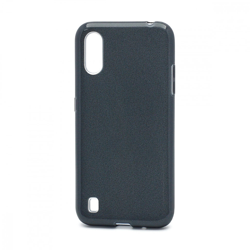 Накладка SC097 БЛЕСТКИ 3в1 Samsung A01 (black)