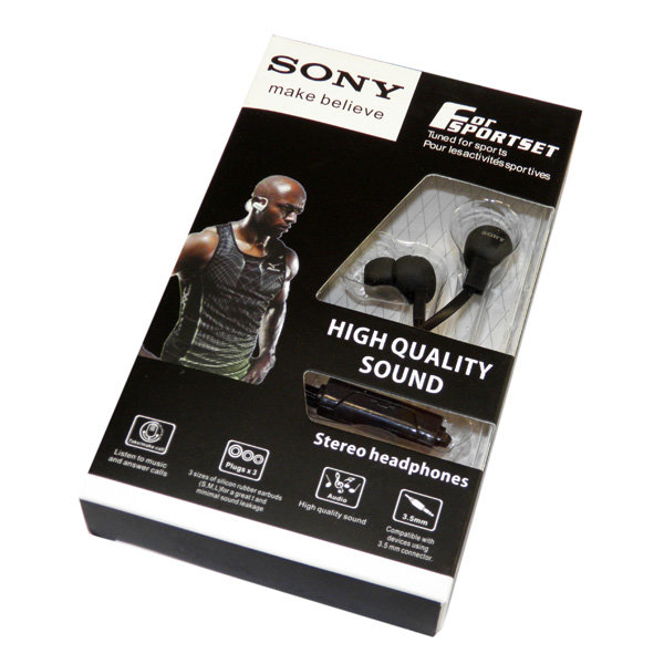 Гарнитура MP3 ReplicaSY NS-12 с кнопкой ответа черная