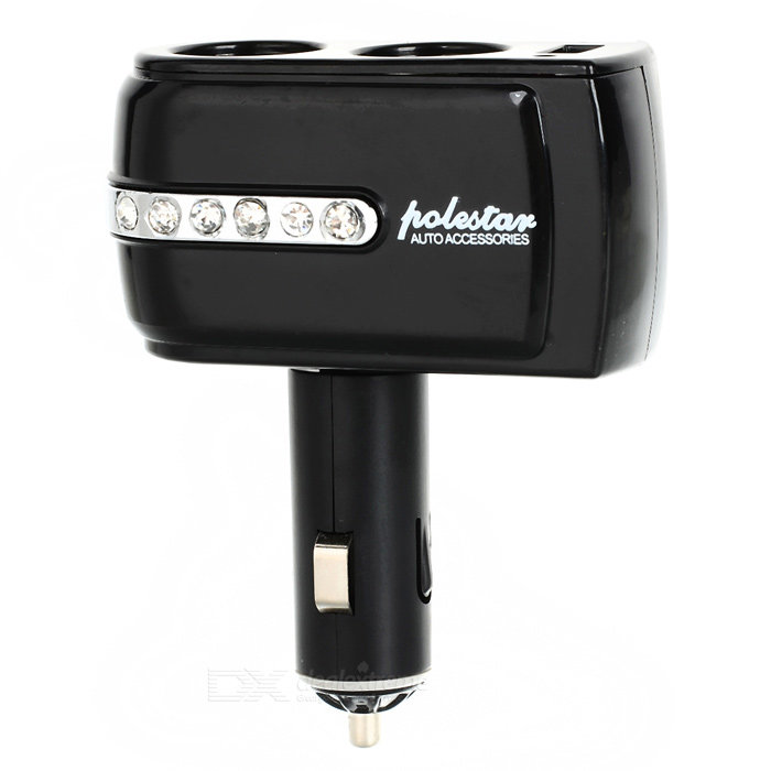 Разветвитель автомобильный WF-201 2 разъема с USB