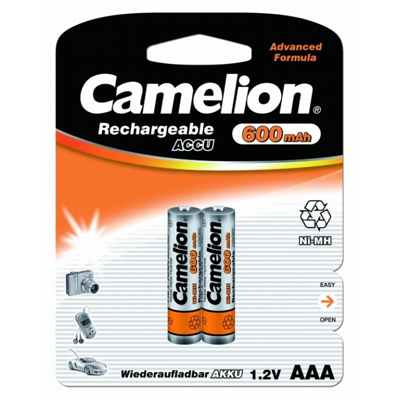 Аккумулятор Camelion AAA Ni-MH 600mAh/2BL