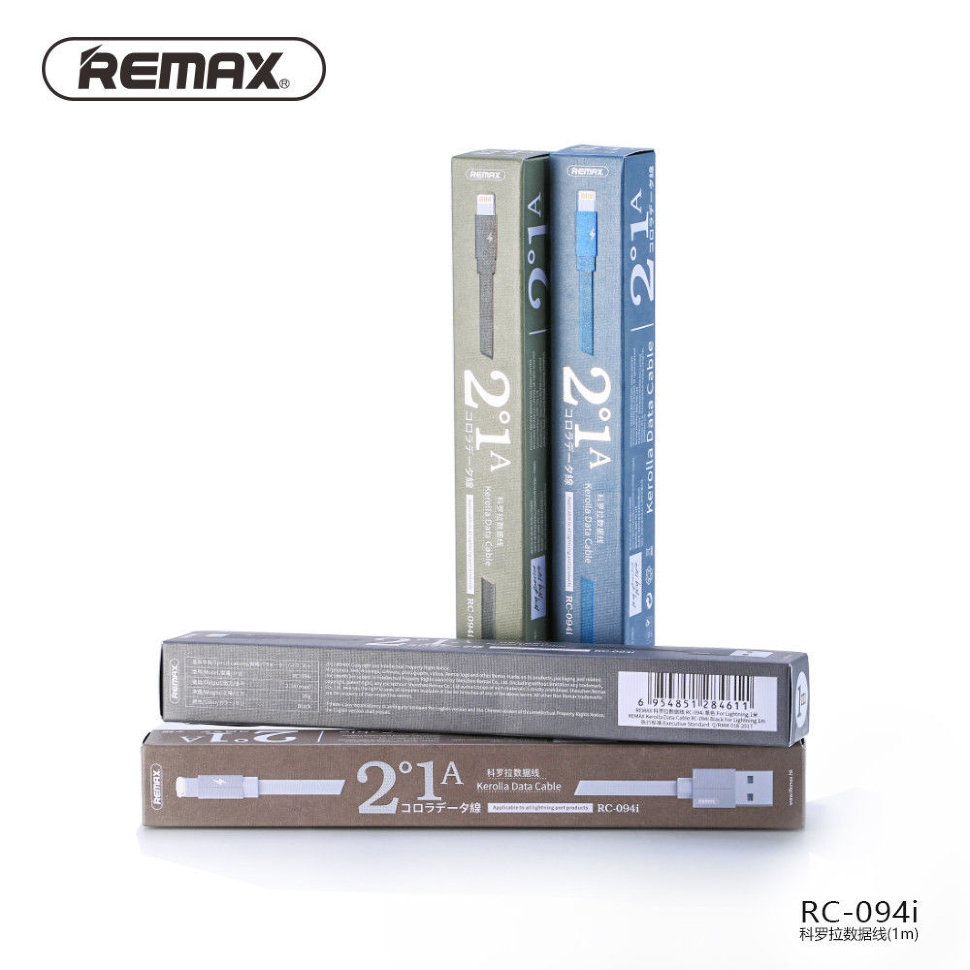 USB кабель на iPhone 5 REMAX Kerolla RC-094i черный