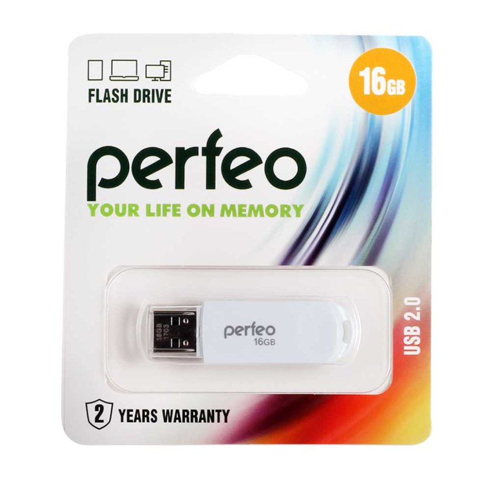 Perfeo USB 16GB C03 White