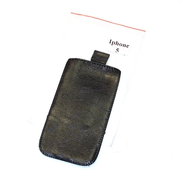 Пенал-автомат кожзам черный лаковый iPhone 5