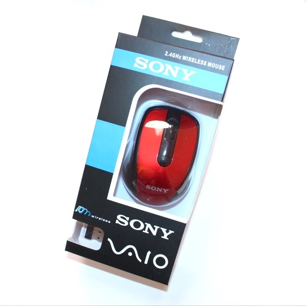 Мышь беспроводная оптическая SONY красная