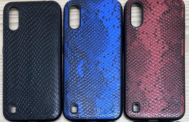 Накладка ЗМЕЯ Samsung A515 Galaxy A51 бордовая