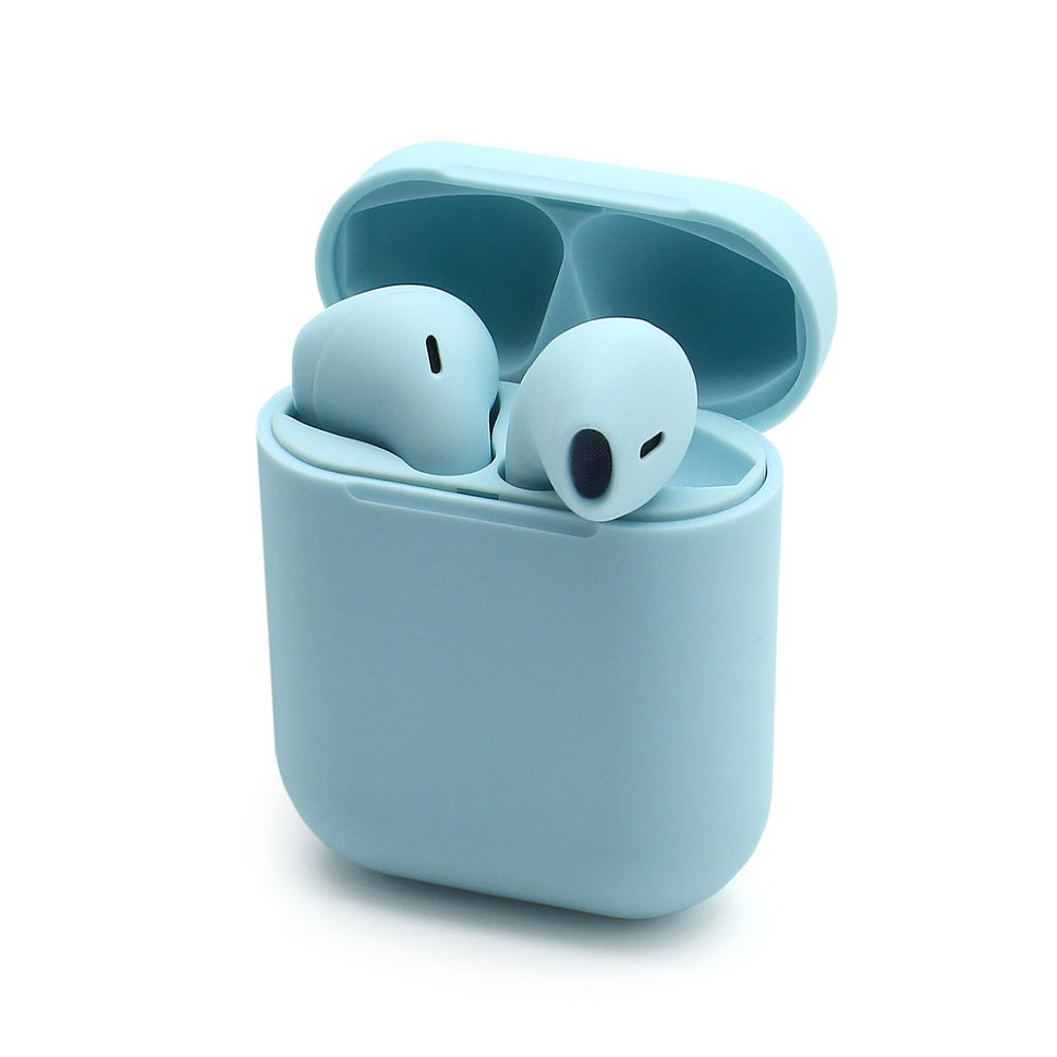 Наушники BLUETOOTH inPods12, сенсорные, всплывающее окно, голубые