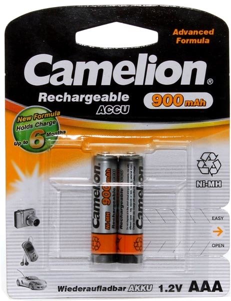 Аккумулятор Camelion AAA Ni-MH 900mAh/2BL