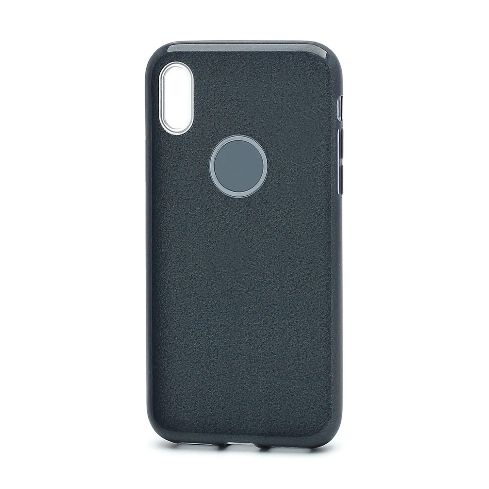 Накладка SC097 БЛЕСТКИ 3в1 iPhone X/XS (black)