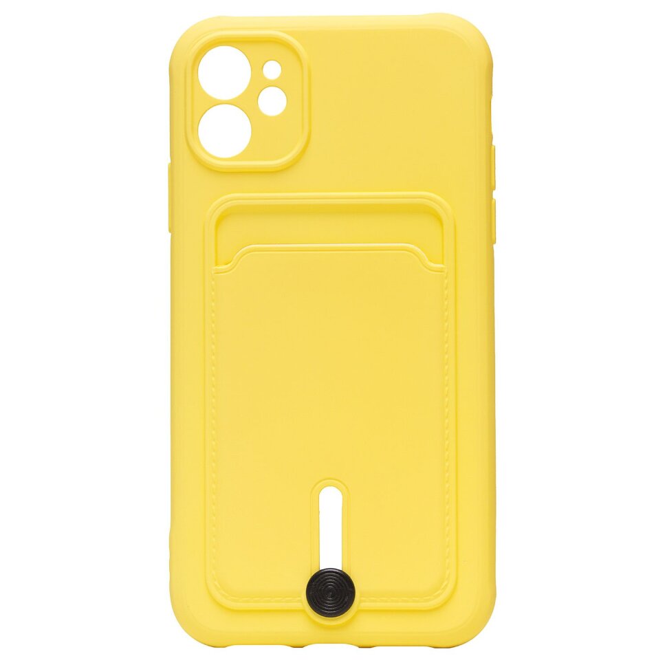 Накладка SC304 для Apple iPhone 11 с визитницей (yellow)