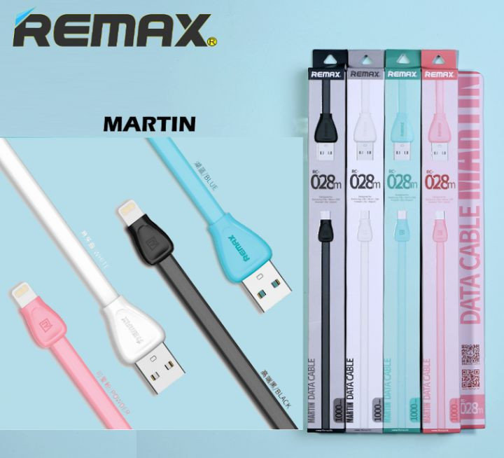 USB кабель на iPhone 5 REMAX Martin Cable RC-028i синий