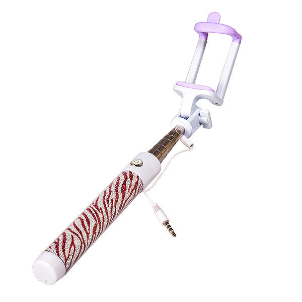 Селфи штатив Monopod Блестки серебристо-красная
