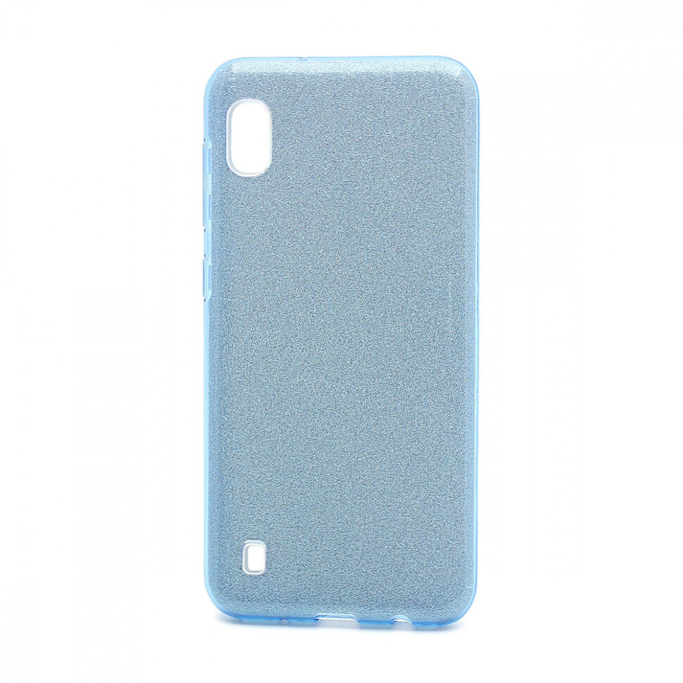Накладка SC097 БЛЕСТКИ 3в1 Samsung A105 Galaxy A10 (blue)