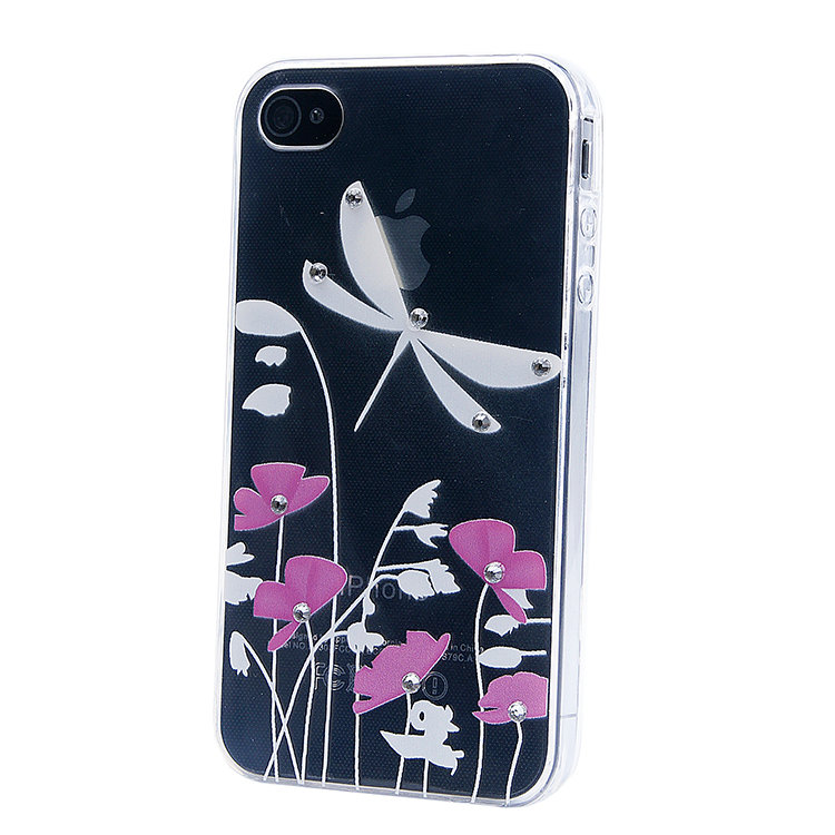 Накладка силиконовая со стразами IPhone 4 (003)