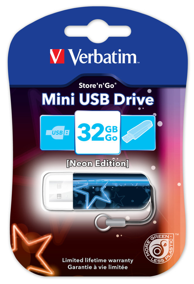 Verbatim USB 32GB Mini Neon Edition Blue
