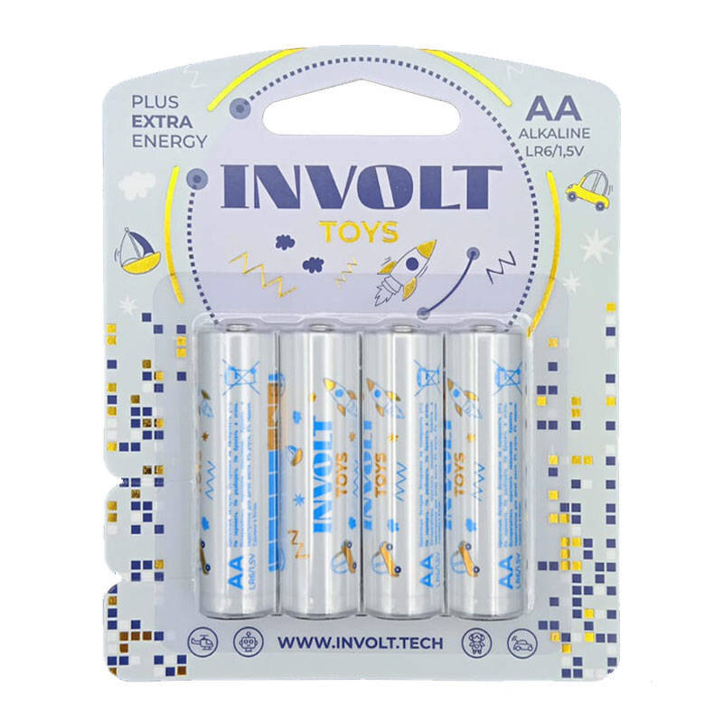 INVOLT AA LR06/4BL Plus EXTRA Energy Alkaline, Toys Boy, blue