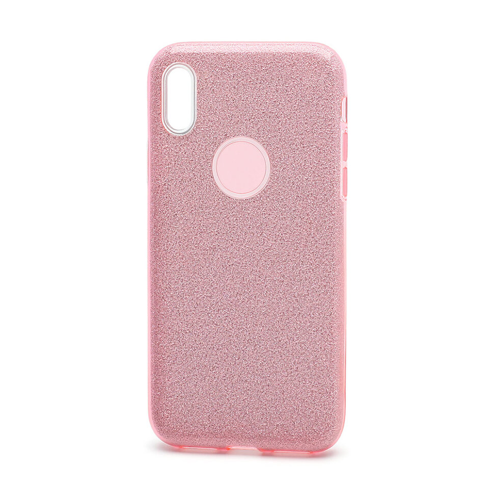 Накладка SC097 БЛЕСТКИ 3в1 iPhone X/XS (pink)