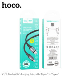 Кабель Type-C - Type-C HOCO X102 Fresh, 60W, 1 метр, черный