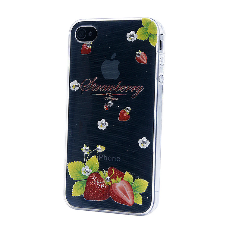 Накладка силиконовая со стразами IPhone 4 (004)
