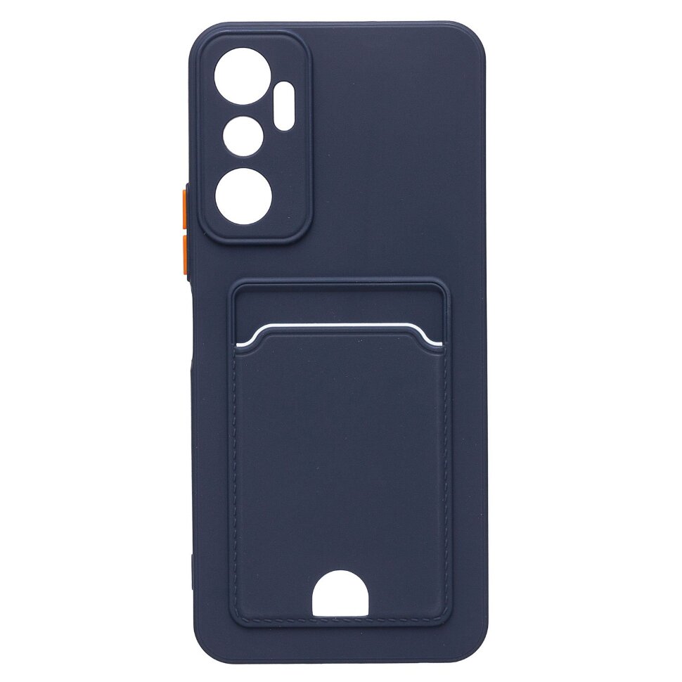 Накладка SC315 Infinix HOT 20 4G с визитницей (dark blue)
