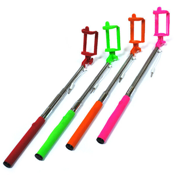 Селфи штатив Monopod с проводом зеленый