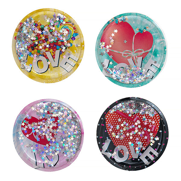 Держатель для телефона POPSOCKETS с жидкостью и блестками LOVE