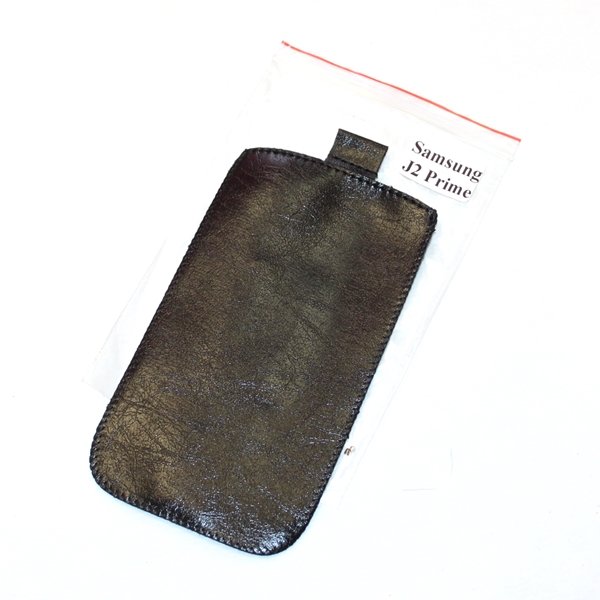 Пенал-автомат кожзам черный лаковый Samsung G532/J2 Prime