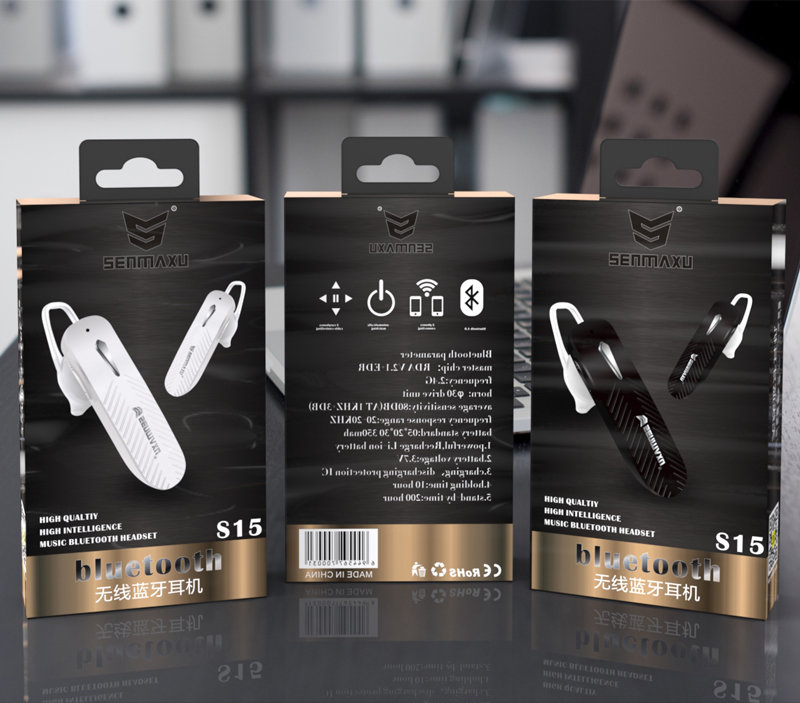 BLUETOOTH-гарнитура SENMAXU S15 черная
