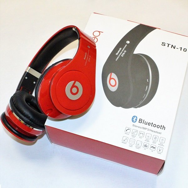 Наушники полноразмерные BLUETOOTH STN-10 красные