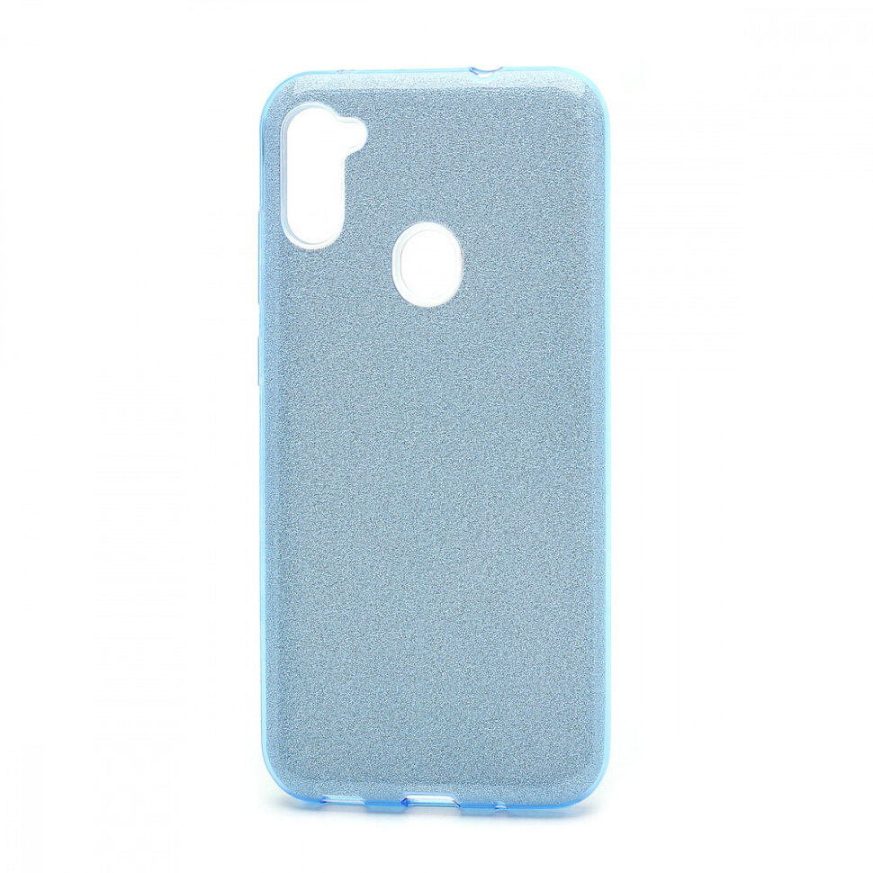 Накладка SC097 БЛЕСТКИ 3в1 Samsung A11/M11 (blue)
