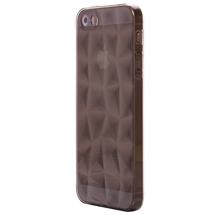 Накладка SC073 Призма прозрачная iPhone 5 серая