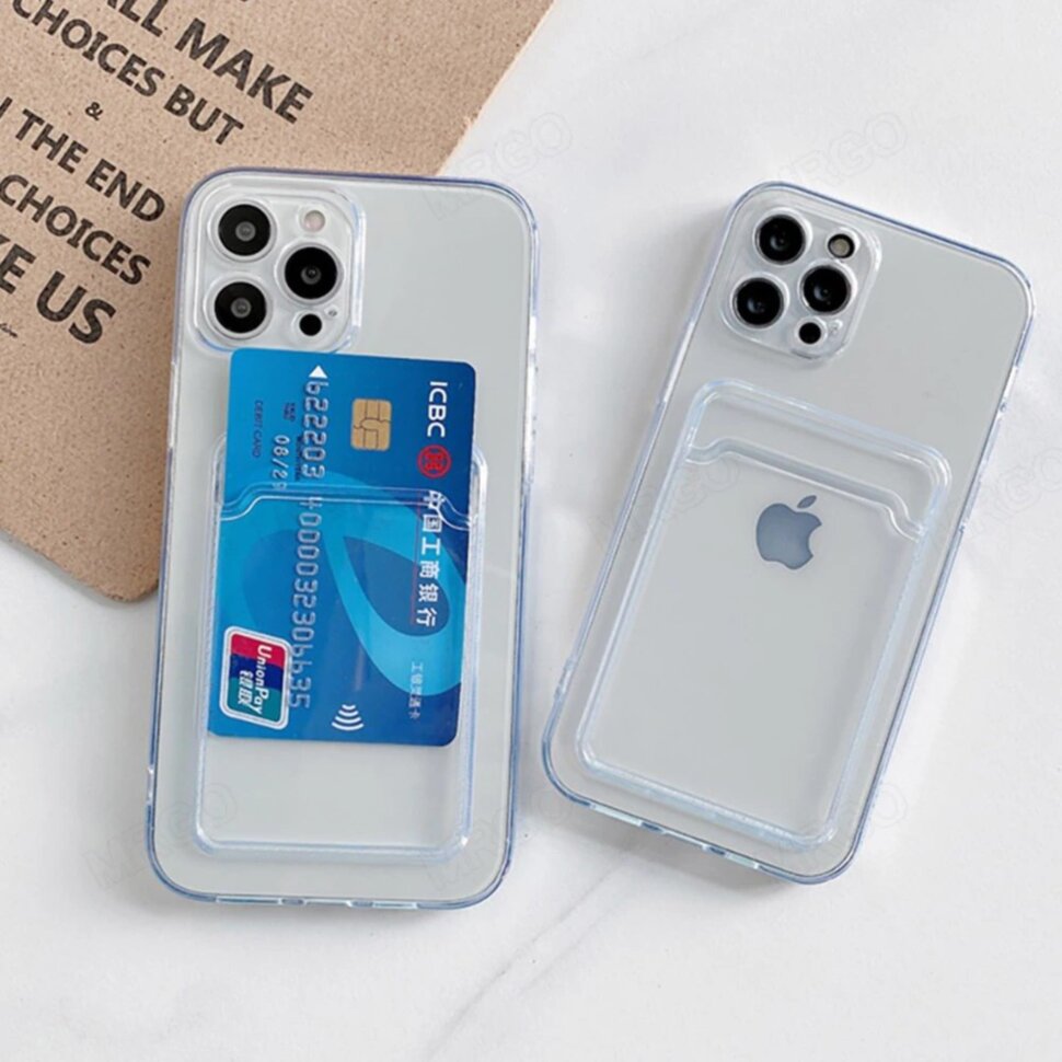 Накладка прозрачная с визитницей Apple iPhone 17 PRO MAX