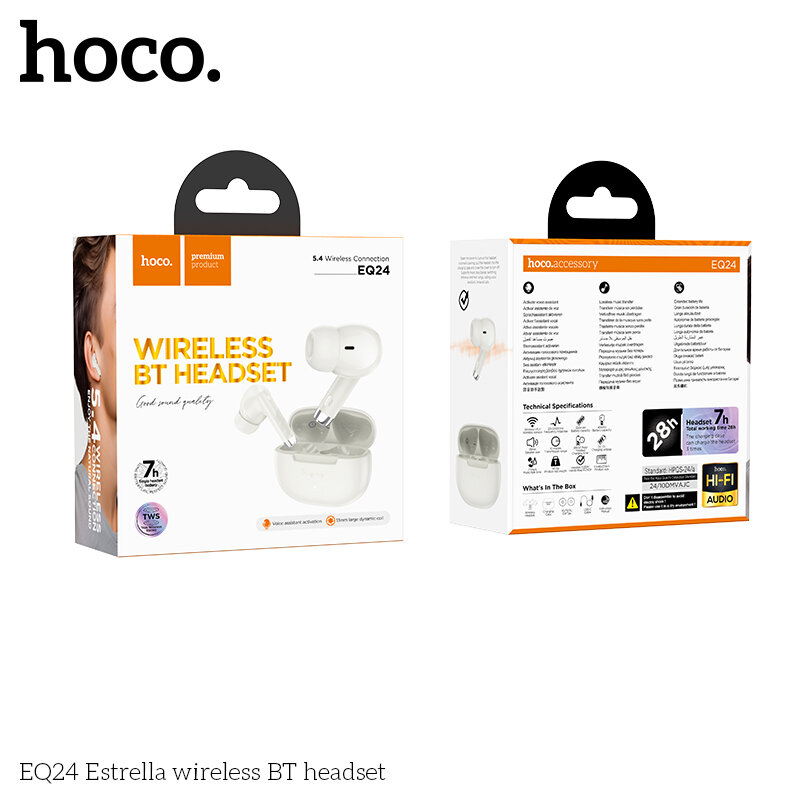 Наушники Bluetooth HOCO EQ24 Estrella TWS, золото