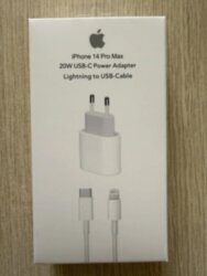 Сетевой адаптер Apple iPhone 1 разъем Type-C PD 20W + кабель Type-C to Lightning, белый