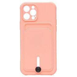 Накладка SC304 для Apple iPhone 12 Pro с визитницей (light pink)