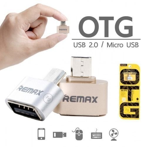 Адаптер Remax Lesu RA-OTG USB мама - microUSB серебро