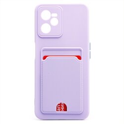 Накладка SC315 Realme C35 с визитницей (light violet)