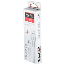 Кабель USB - MicroUSB WALKER C325 белый