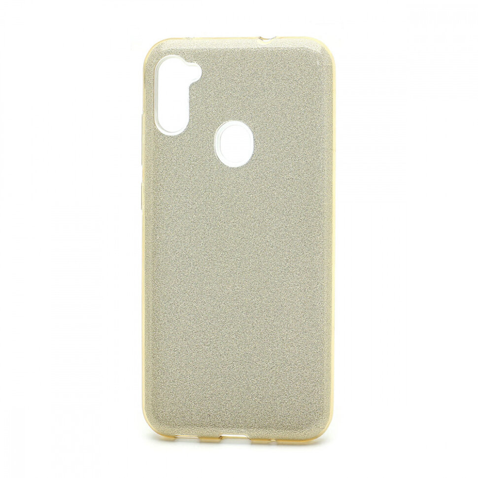 Накладка SC097 БЛЕСТКИ 3в1 Samsung A11/M11 (gold)