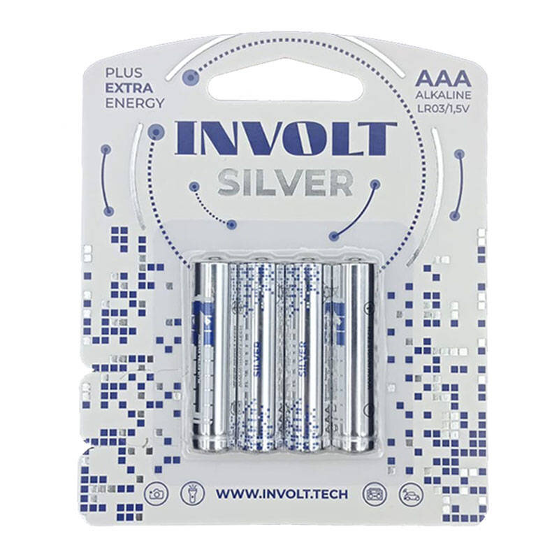 INVOLT AAA LR03/4BL Plus EXTRA Energy Alkaline, Silver