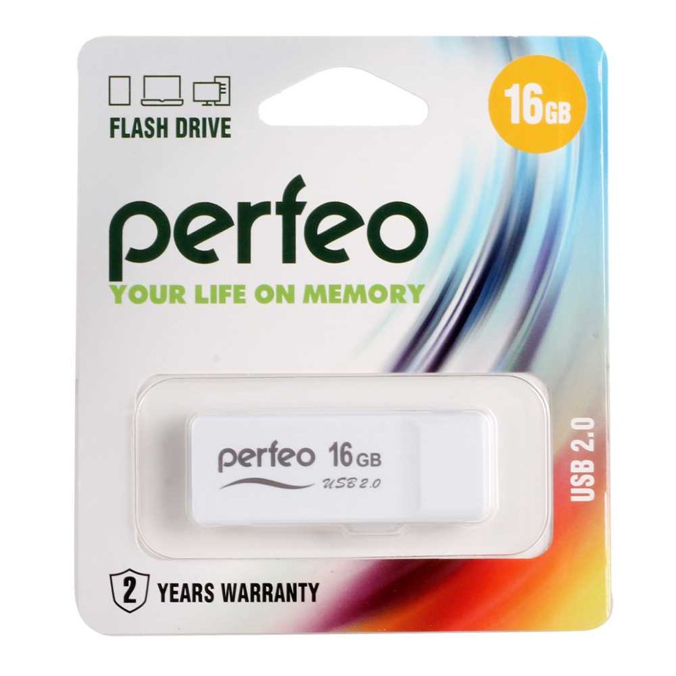 Perfeo USB 16GB R01 White