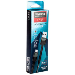 Кабель USB - MicroUSB WALKER C535 черный