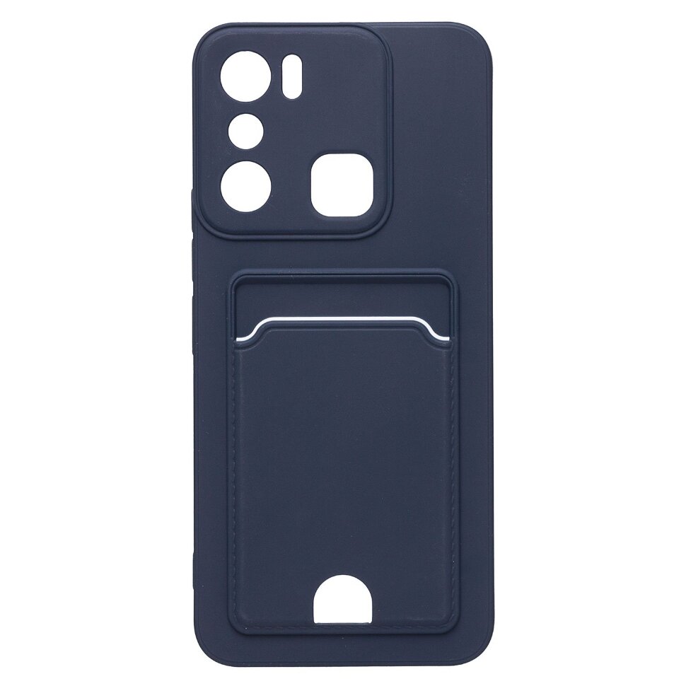 Накладка SC315 Infinix HOT 20i с визитницей (dark blue)