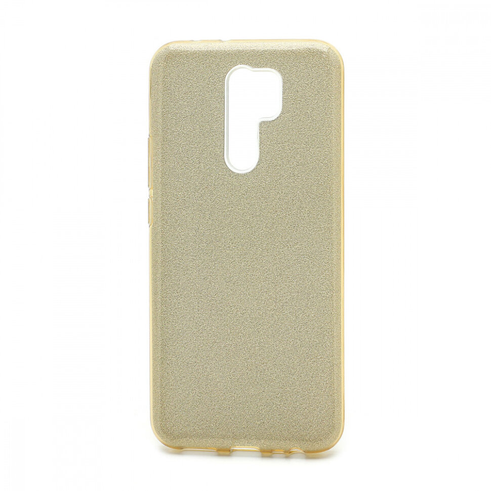 Накладка SC097 БЛЕСТКИ 3в1 Xiaomi Redmi 9 (gold)
