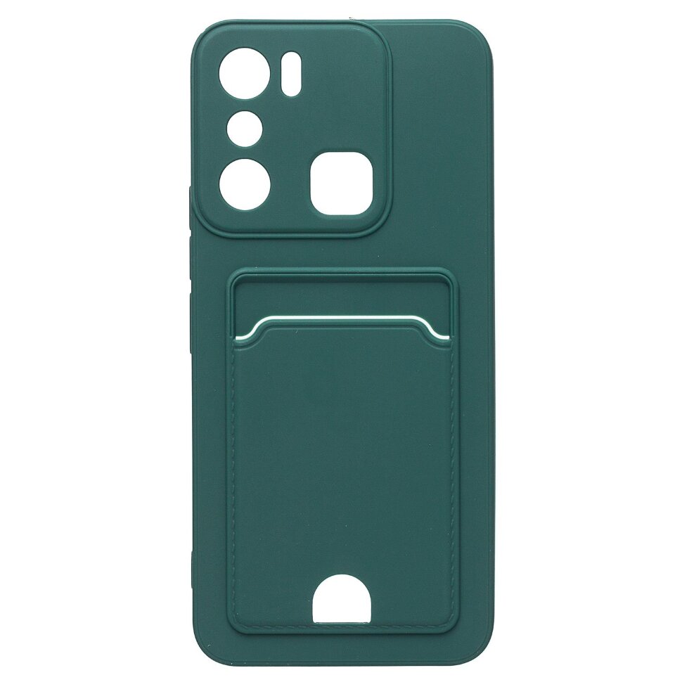 Накладка SC315 Infinix HOT 20i с визитницей (dark green)