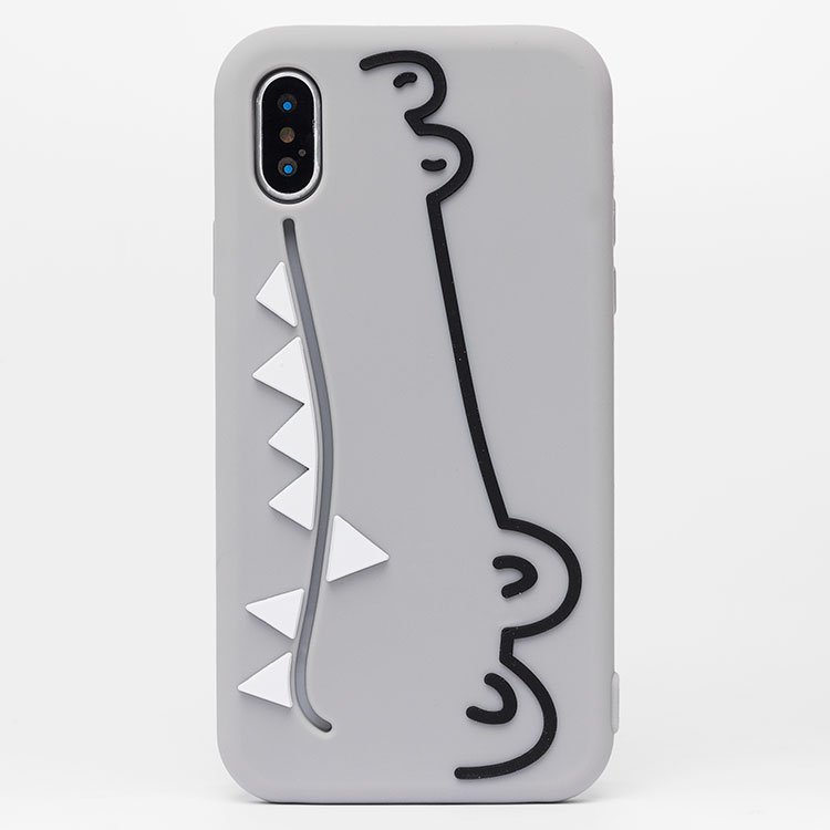 Накладка SC153 Phone X/XS Крокодильчик серый