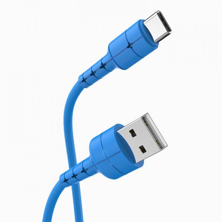 Кабель USB - Type-C Kurato RR-T105 синий