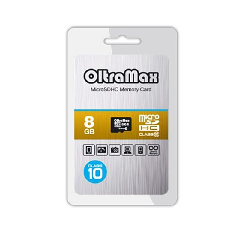 OltraMax microSD 8GB High-Capacity (Class 10) без адаптера