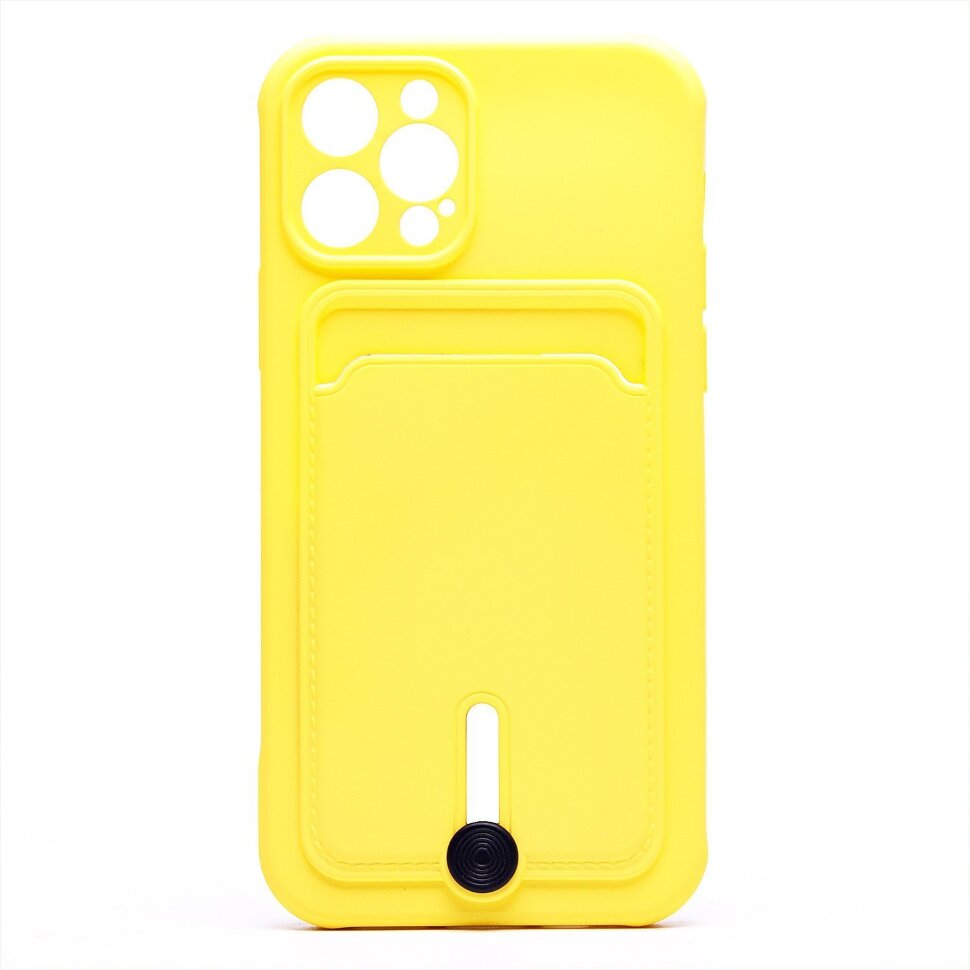 Накладка SC304 для Apple iPhone 12 Pro с визитницей (yellow)